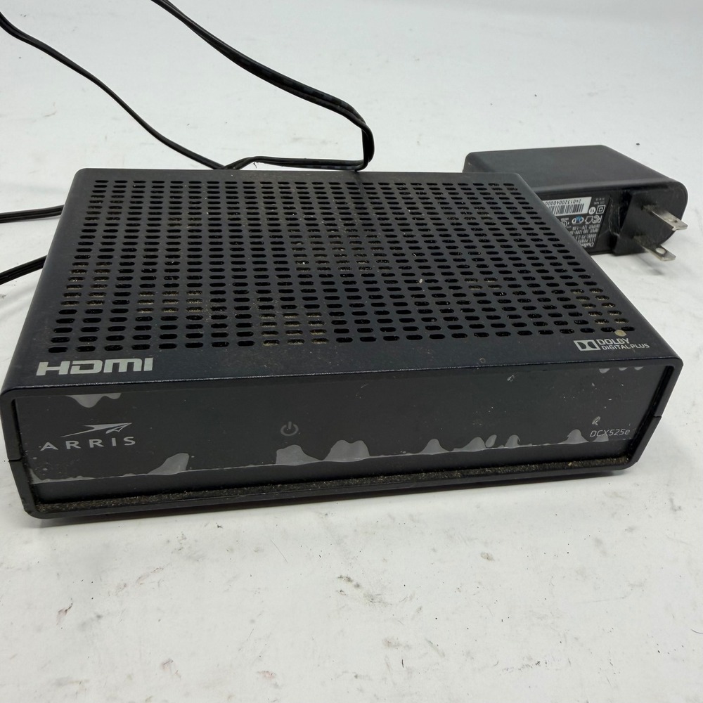 Arris DCX525e HD Digital Cable‎ Set Top Box Receiver with Power Supply Black